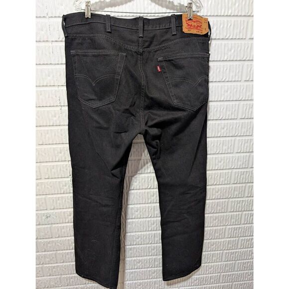 Levi's Vintage Men's Black Solid Button Fly 501 Denim Jeans Size 40 x 32 - Picture 2 of 7